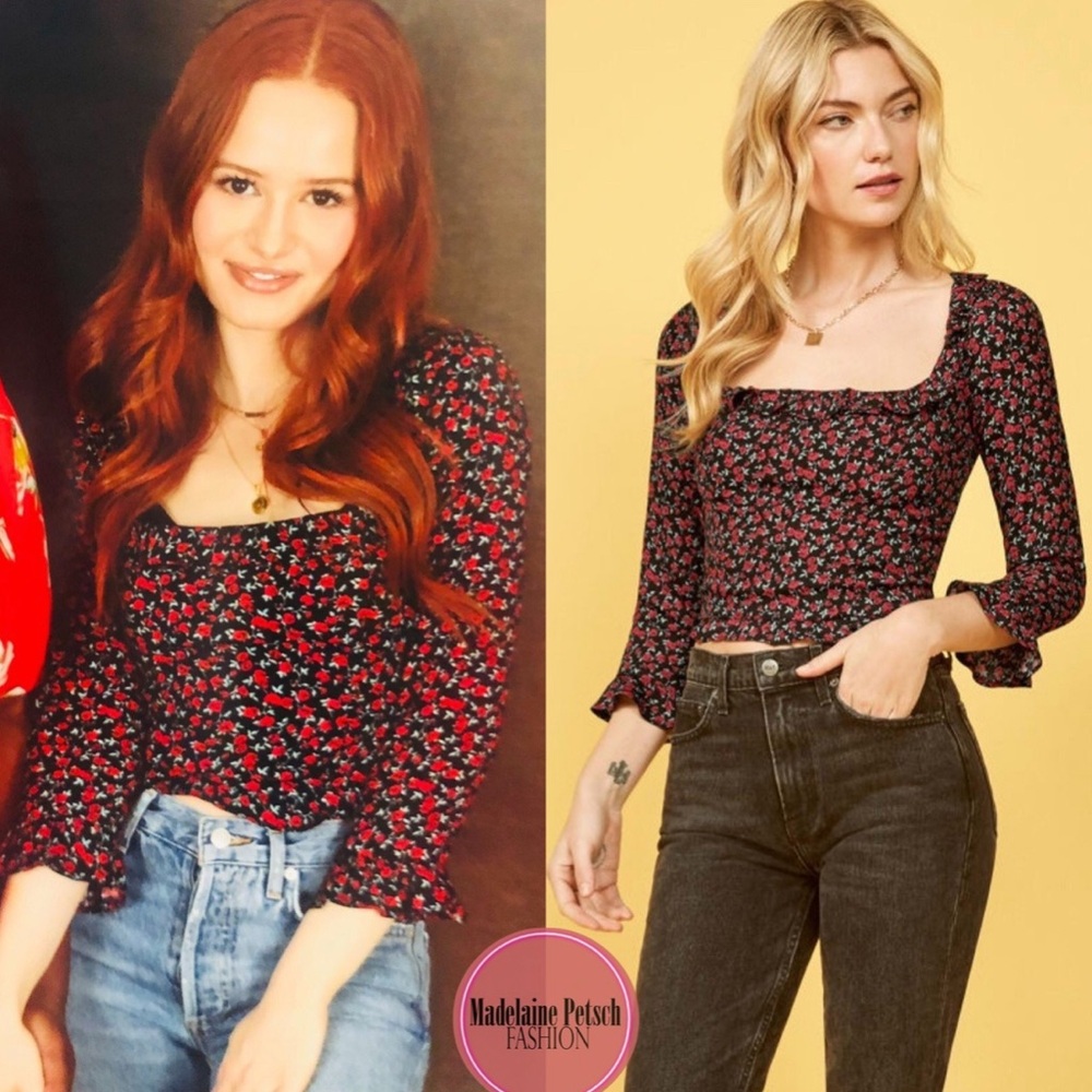 Reformation Barb Top in Mable Size 2 Floral Cropped Cottagecore Dark Academia - Picture 13 of 14